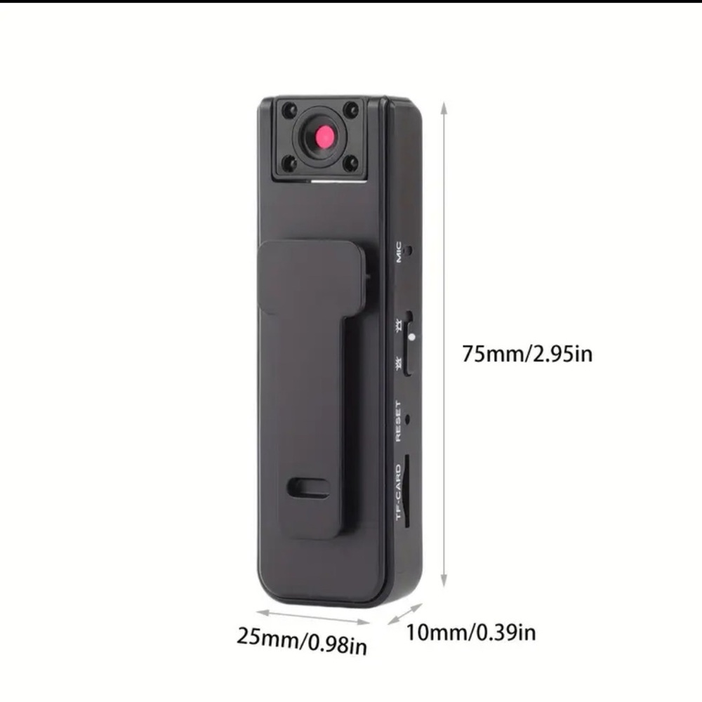 NEW  1pc 1080P Mini Body Camera with 180° Rotatable Lens, USB Rechargeable, - Picture 3 of 12